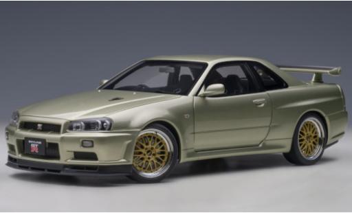 Nissan Skyline 1/18 AUTOart GT-R (R34) V-Spec II Nür metallico verde RHD 2002 avec BBS LM-jantes modellino in miniatura