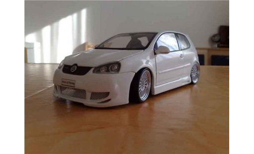 Volkswagen Golf GTI 1/18 Norev bianco jantes bbs modellini auto