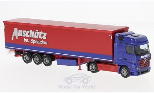 Mercedes Actros 1/87 AWM 2 Big. Aerop. Anschütz Schubb.-SZ modellino in miniatura