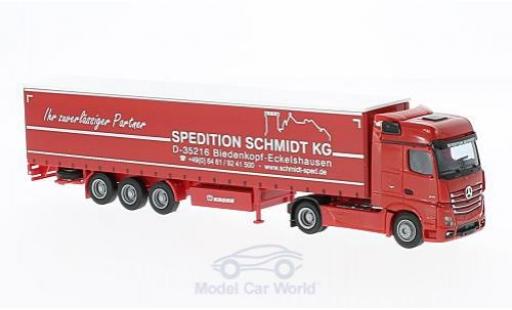 Mercedes Actros 1/87 AWM 2 Big. Aerop. Schmidt G-KSZ modellino in miniatura