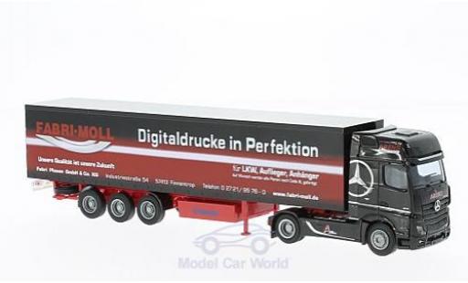 Mercedes Actros 1/87 AWM 2 Giga / Aerop. Arens Gardinenplanen-SZ modellino in miniatura