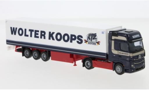 Mercedes Actros 1/87 AWM 5 GigaSpace/Aerop. Wolter Koops (NL) Remorque de boîte de réfrigération modellino in miniatura