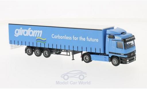 Mercedes Actros 1/87 AWM L Aerop. Wellmeier/Giroform G-KSZ modellino in miniatura