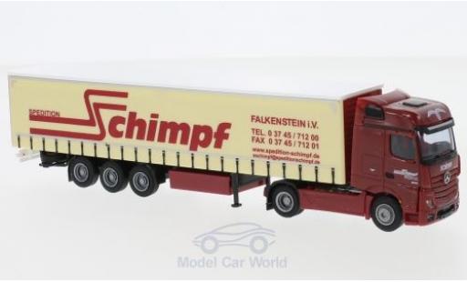 Mercedes Actros 1/87 AWM 2 Big./Aerop. Schimpf G-KSZ modellino in miniatura