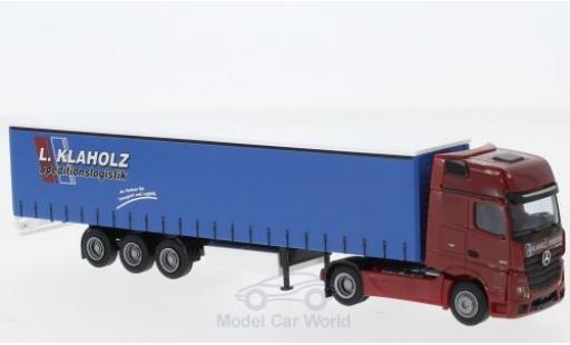 Mercedes Actros 1/87 AWM 2 Giga. / Aerop. Klaholz G-KSZ modellino in miniatura