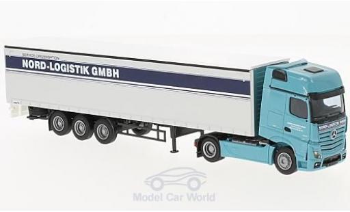 Mercedes Actros 1/87 AWM 2 Giga. / Aerop. Nord Logistik G-KSZ modellino in miniatura