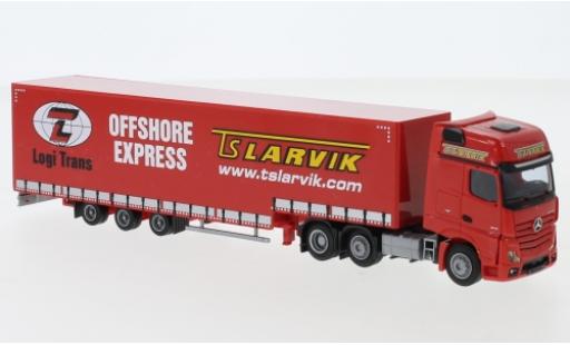 Mercedes Actros 1/87 AWM 2 Giga. / Aerop. TS Larvik Jumbo-G-KSZ modellino in miniatura