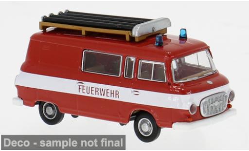 Modellini auto Barkas B 1000 Halbbus 1960 Feuerwehr 1/87 Brekina