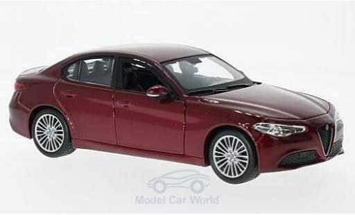 Alfa Romeo Giulia 1/24 Burago metallico rosso modellino in miniatura