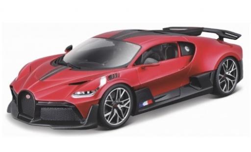 Bugatti Divo 1/18 Burago rosso/carbon 2019 modellino in miniatura