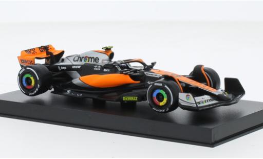 McLaren F1 1/43 Burago Bburago MCL60 No.4 Team formule 1 GP Grande-Bretagne 2023 modellino in miniatura
