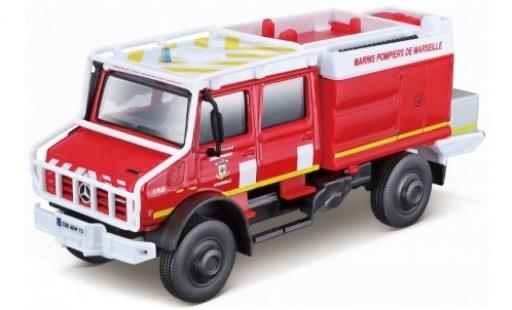 Mercedes Unimog 1/50 Burago U5000 Marins Pompiers De Marseille modellino in miniatura