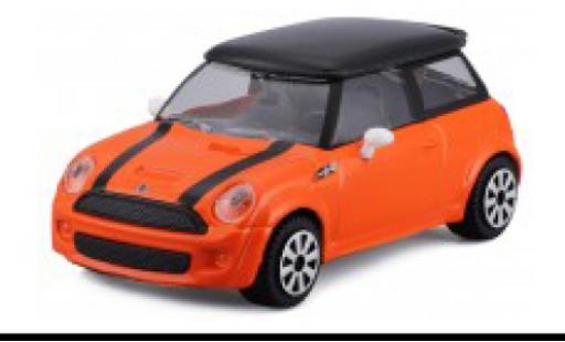 Mini Cooper 1/43 Burago S orange/nero modellino in miniatura