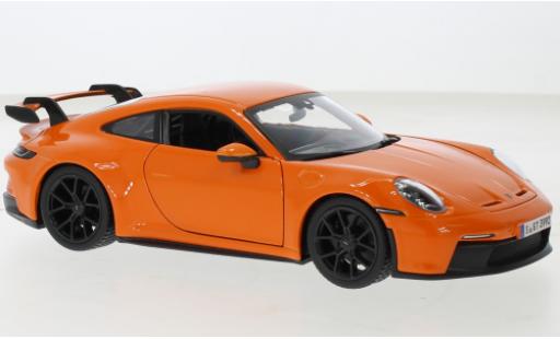 Porsche 992 GT3 1/24 Burago 911  metallise orange 2021 modellino in miniatura