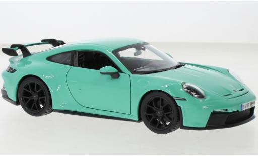 Porsche 992 GT3 1/24 Burago 911  turchese 2021 modellino in miniatura