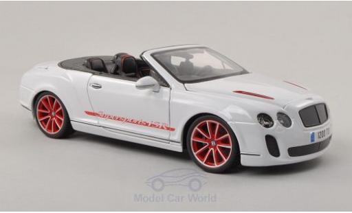 Bentley Continental T 1/18 Burago Supersports Convertibile ISR bianco/Dekor modellino in miniatura