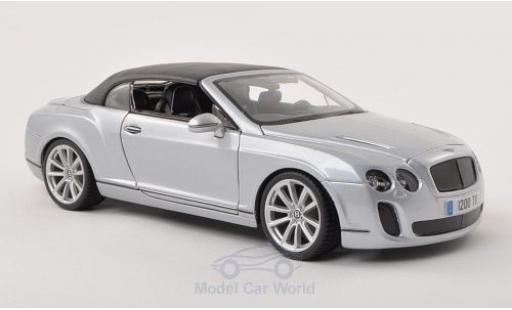 Bentley Continental T 1/18 Burago Supersports Convertibile grigio Verdeck geschlossen modellino in miniatura