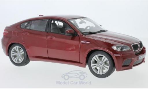 Bmw X6 1/18 Burago M metallico rosso 2008 modellino in miniatura