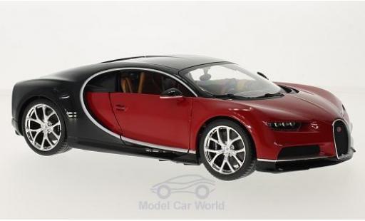 Bugatti Chiron 1/18 Burago rosso/nero modellino in miniatura