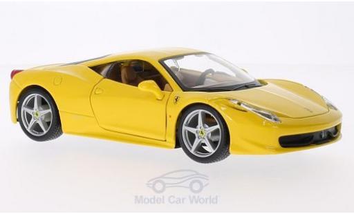 Ferrari 458 1/24 Burago Italia giallo modellino in miniatura