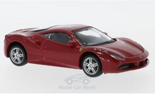 Ferrari 488 1/43 Burago GTB rosso/bianco pull-back modellino in miniatura