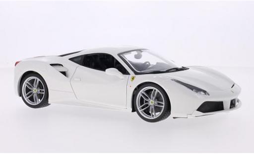 Ferrari 488 1/18 Burago GTB bianco 2014 modellino in miniatura