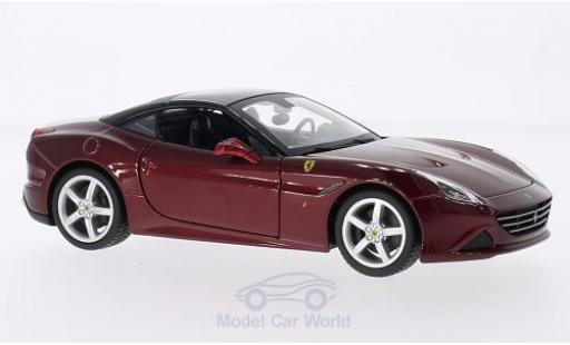Ferrari California 1/24 Burago T metallico rosso/nero 2014 modellino in miniatura