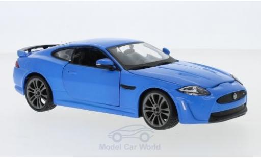 Jaguar XKR 1/24 Burago -S matt-blu/bianco modellino in miniatura