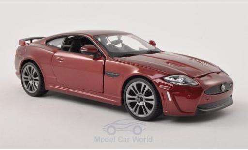 Jaguar XKR S 1/24 Burago -S metallico rosso modellino in miniatura