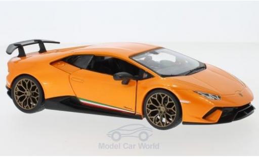 Lamborghini Huracan 1/24 Burago Performante orange modellino in miniatura