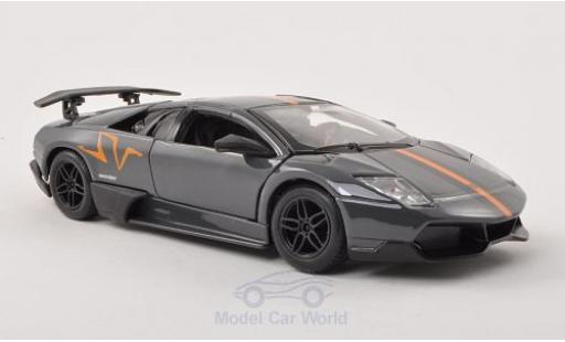 Lamborghini Murcielago 1/24 Burago LP 670-4 SV metallico grigio/orange modellino in miniatura