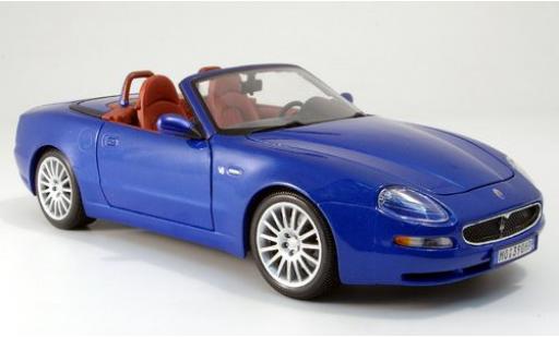 Maserati GT Spyder 1/18 Burago blu 2003 sans Vitrine modellino in miniatura