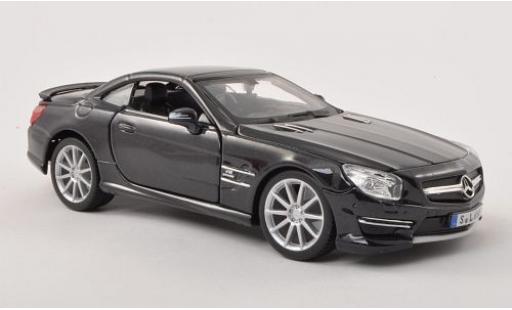 Mercedes Classe SL 1/24 Burago SL 65 AMG (R231) metallico nero Verdeck fermé modellino in miniatura