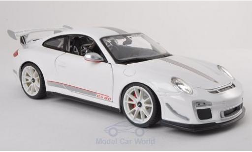 Porsche 997 GT3 RS 1/18 Burago 911 GT3 RS 4.0 (/II) bianco/Dekor 2011 modellino in miniatura