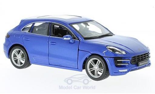 Porsche Macan 1/24 Burago metallico blu modellino in miniatura