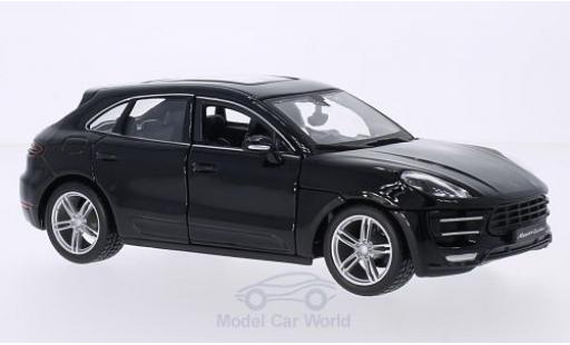 Porsche Macan Turbo 1/24 Burago Turbo nero modellino in miniatura