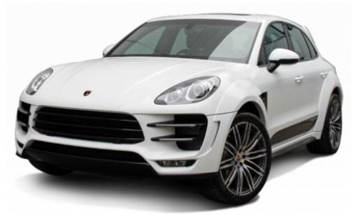 Porsche Macan 1/24 Burago bianco modellino in miniatura