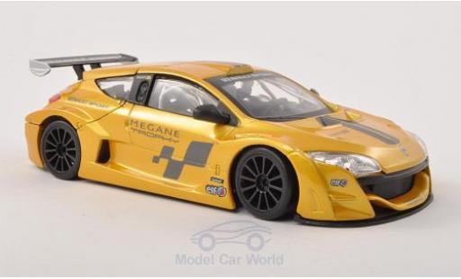 Renault Megane 1/24 Burago Trophy metallico giallo/Dekor modellino in miniatura