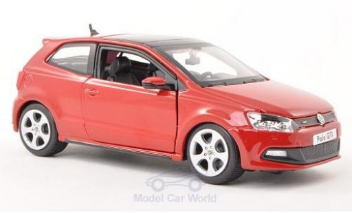 Volkswagen Polo 1/24 Burago V GTI M5 rosso ohne Vitrine modellino in miniatura