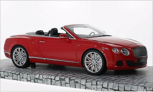 Bentley Continental GT Speed Convertible 1/18 Minichamps Convertibile rosso 2013 modellini auto