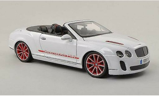 Bentley Continental Supersports Convertible ISR 1/18 Burago Convertibile bianco modellini auto