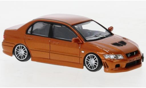 Mitsubishi Lancer 1/64 BM Creations évolution VII metallise orange 2001 modellino in miniatura
