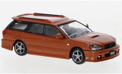 Subaru Legacy 1/64 BM Creations Touring Wagon GT-B metallise orange 2002 modellino in miniatura