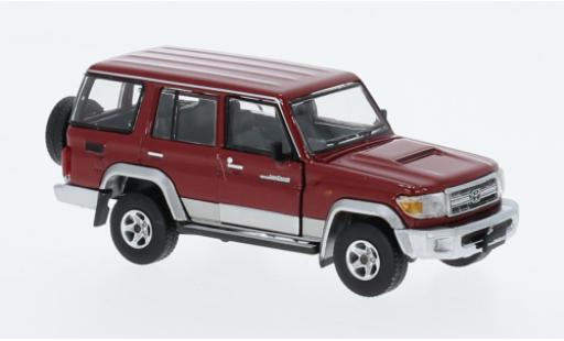 Toyota Land Cruiser 1/64 BM Creations LC76 rosso foncé/d RHD modellino in miniatura