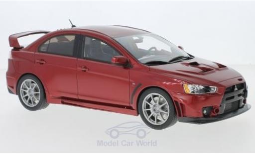 Mitsubishi Lancer Evolution X 1/18 BM Creations Evolution X metallico rosso modellino in miniatura