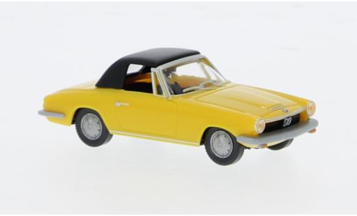 Bmw 1600 1/87 Wiking GT Cabrio gelb modellino in miniatura