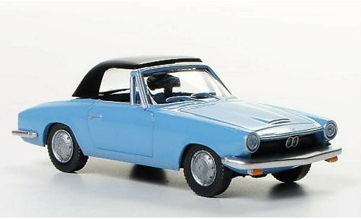 Bmw 1600 GT 1/87 Wiking Cabrio blu modellini auto