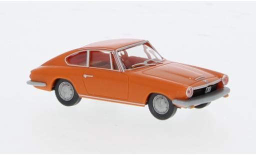Bmw 1600 1/87 Wiking GT Coupe orange modellino in miniatura