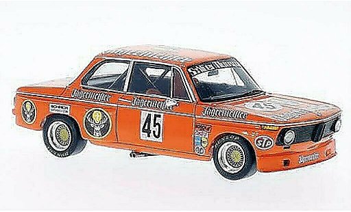 Bmw 2002 tii 1/43 Spark No.45 Jagermeister DRM 200 Meilen Norisring 1974 modellini auto