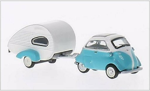 Bmw Isetta Export 1/87 Schuco turchese/bianco modellini auto